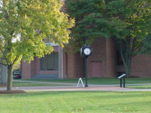 Clock on Hobart and William Smith Colleges' campus 