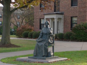 Elizabeth Blackwell statue on Hobart and William Smith Colleges' campus 
