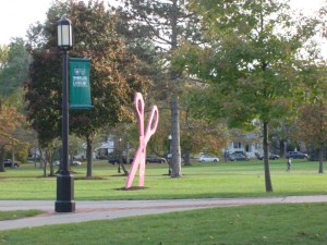 Scissors statue on Hobart and William Smith Colleges' campus        